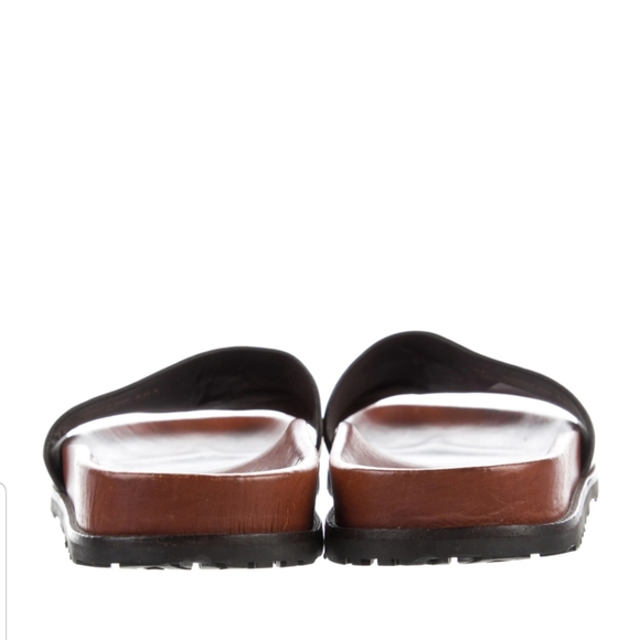 Saint Laurent Leather YSL Logo Leather Slides....Size 8.5 - Picture 4 of 4